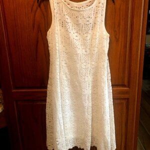 Apt 9 PS white lace sleeveless dress